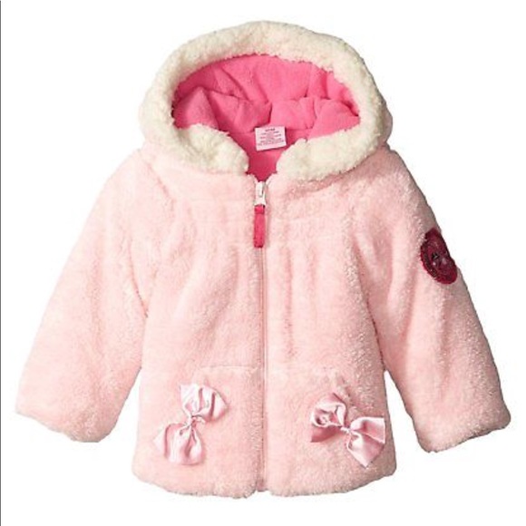 NWT 🎀 U.S. Polo Assn. • Baby Girls Fleece Puffer - Picture 1 of 5